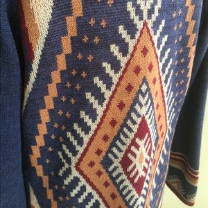 Beautiful, long, Aztec design billabong sweater